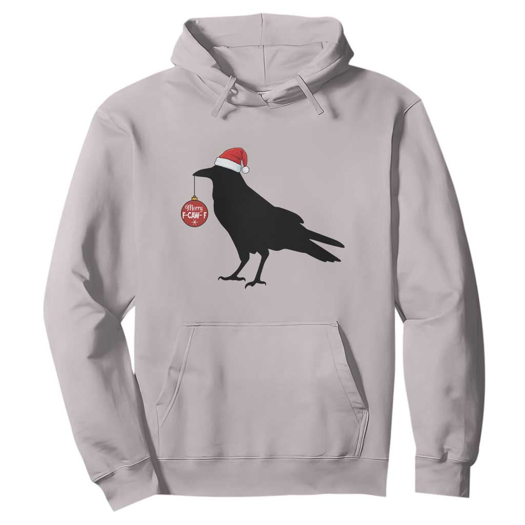 Christmas F Caw F Hoodie Funny Black Crow Merry Xmas TS14 Ice Gray Print Your Wear