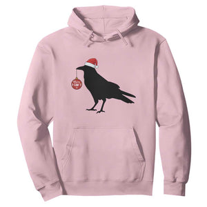 Christmas F Caw F Hoodie Funny Black Crow Merry Xmas TS14 Light Pink Print Your Wear
