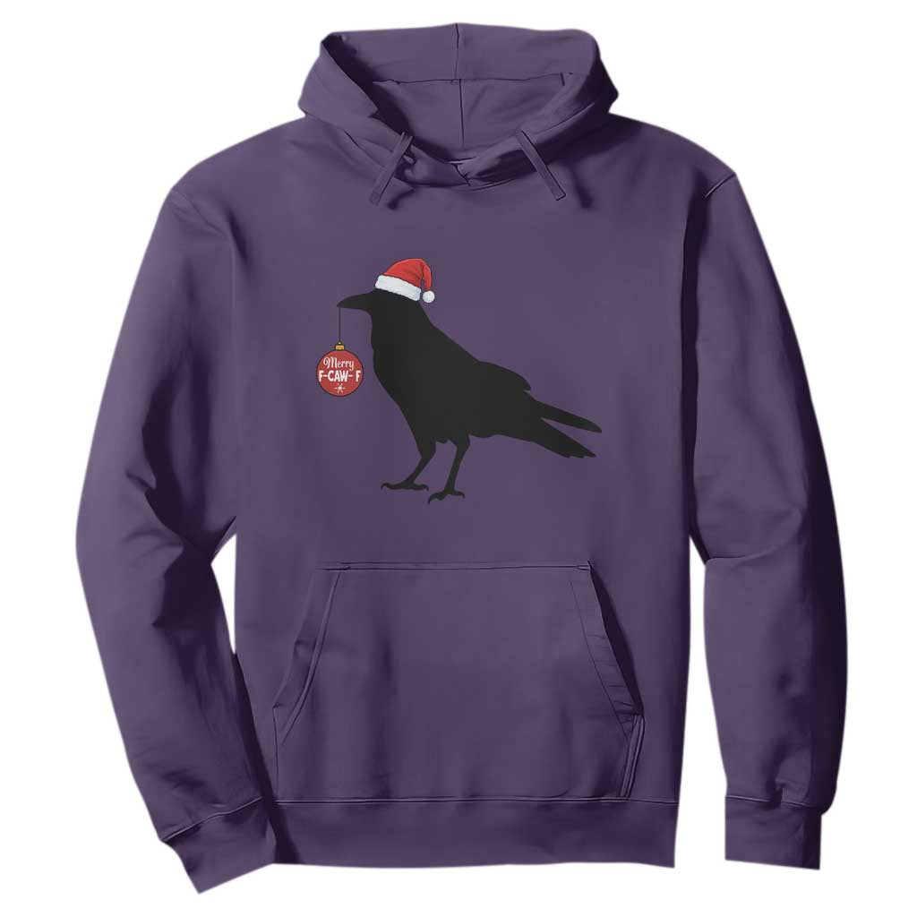 Christmas F Caw F Hoodie Funny Black Crow Merry Xmas TS14 Purple Print Your Wear