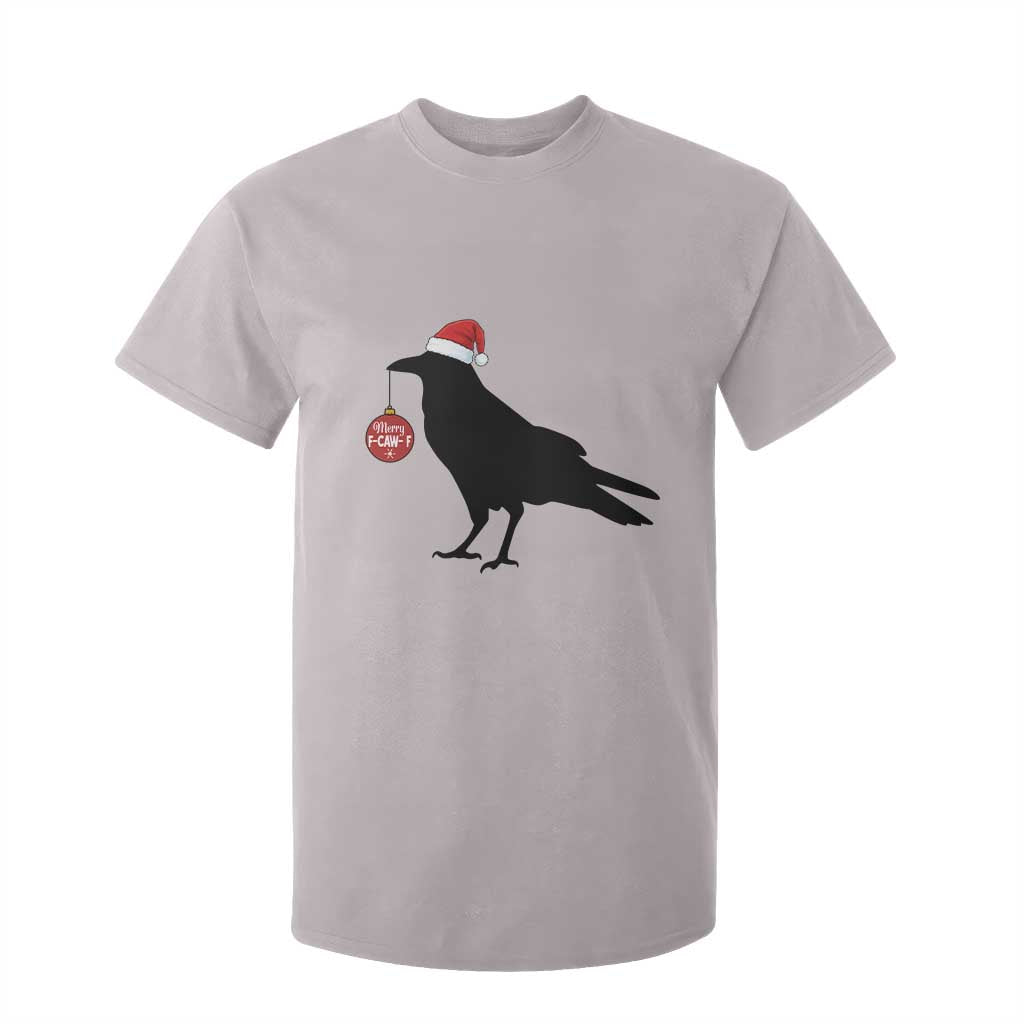 Christmas F Caw F T Shirt For Kid Funny Black Crow Merry Xmas TS14 Ice Gray Print Your Wear