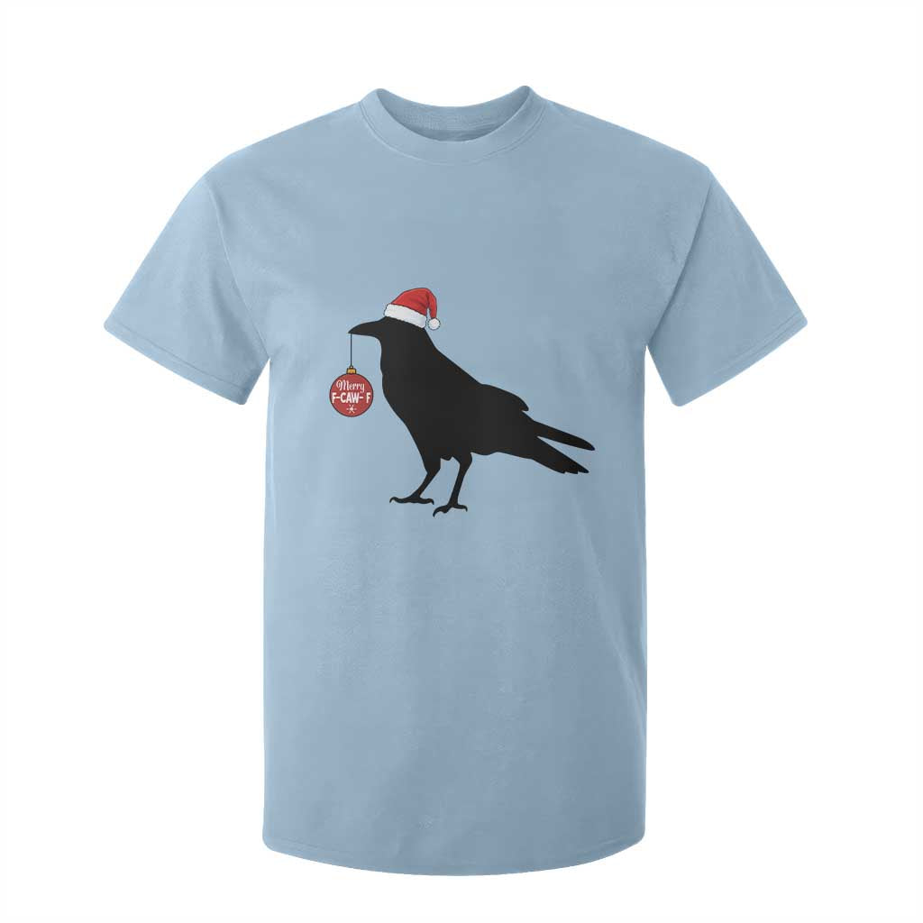 Christmas F Caw F T Shirt For Kid Funny Black Crow Merry Xmas TS14 Light Blue Print Your Wear
