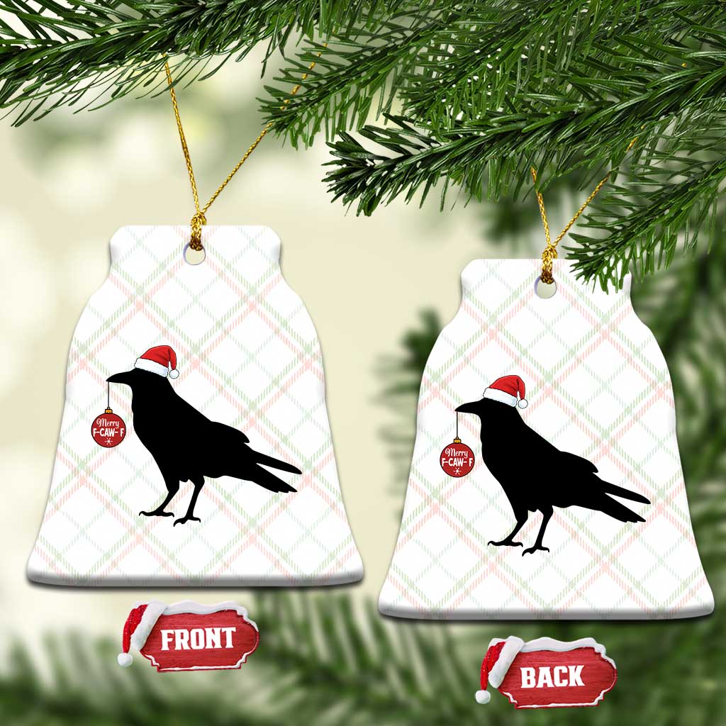Christmas F Caw F Ceramic Ornament Funny Black Crow Merry Xmas TS14 Print Your Wear