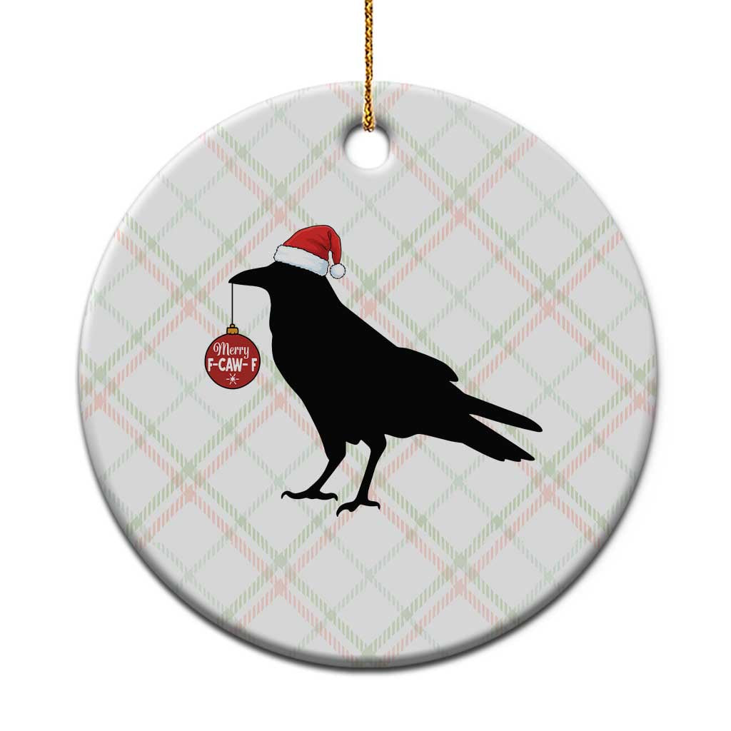 Christmas F Caw F Ceramic Ornament Funny Black Crow Merry Xmas TS14 1pc Christmas Plaid Print Your Wear
