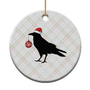 Christmas F Caw F Ceramic Ornament Funny Black Crow Merry Xmas TS14 1pc Christmas Plaid Print Your Wear