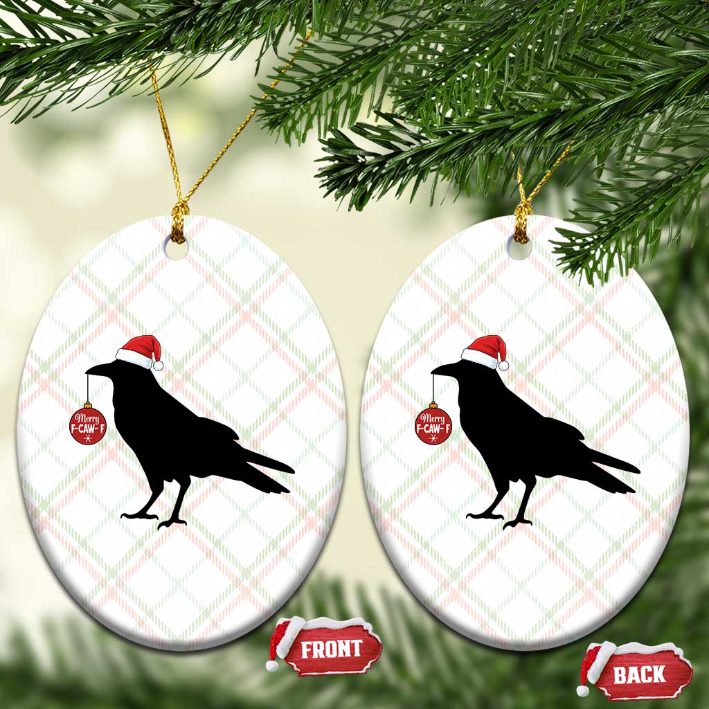 Christmas F Caw F Ceramic Ornament Funny Black Crow Merry Xmas TS14 Print Your Wear