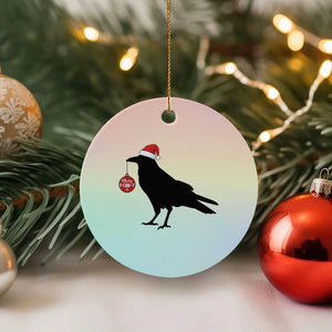 Christmas F Caw F Ceramic Ornament Funny Black Crow Merry Xmas TS14 1pc Pastel Print Your Wear
