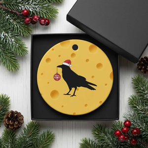 Christmas F Caw F Ceramic Ornament Funny Black Crow Merry Xmas TS14 1pc Yellow Cheese Print Your Wear