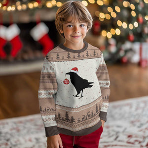 Xmas F Caw F Ugly Christmas Sweater Funny Black Crow Merry Xmas TS14 Mocha Mousse Print Your Wear
