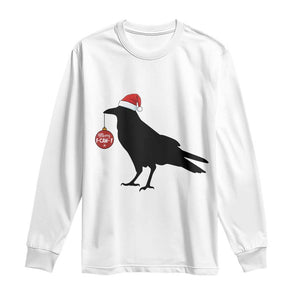 Christmas F Caw F Long Sleeve Shirt Funny Black Crow Merry Xmas TS14 White Print Your Wear