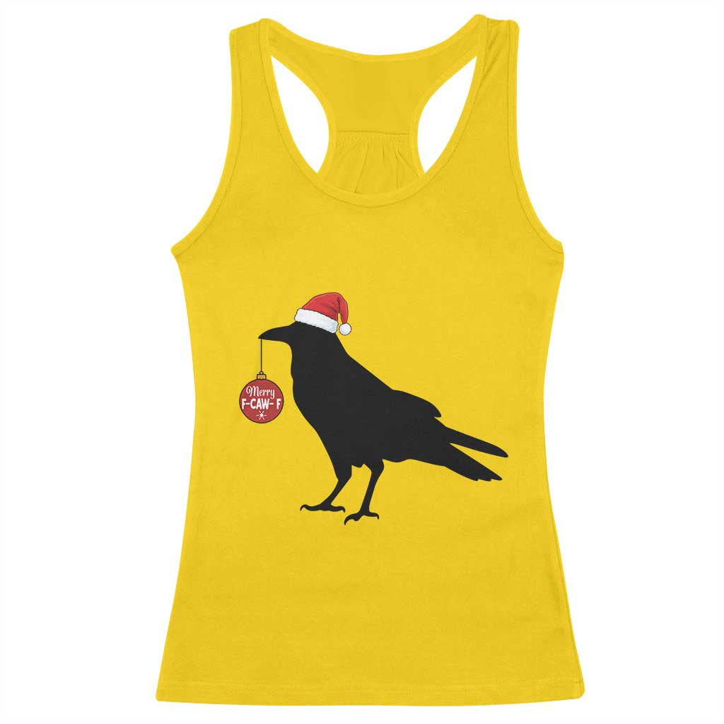 Christmas F Caw F Racerback Tank Top Funny Black Crow Merry Xmas TS14 Daisy Print Your Wear