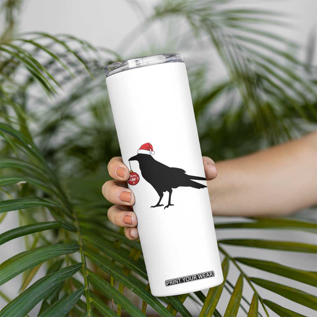 Christmas F Caw F Skinny Tumbler Funny Black Crow Merry Xmas TS14 Print Your Wear
