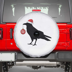 Christmas F Caw F Spare Tire Cover Funny Black Crow Merry Xmas TS14 White Print Your Wear