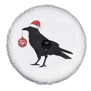 Christmas F Caw F Spare Tire Cover Funny Black Crow Merry Xmas TS14 Print Your Wear