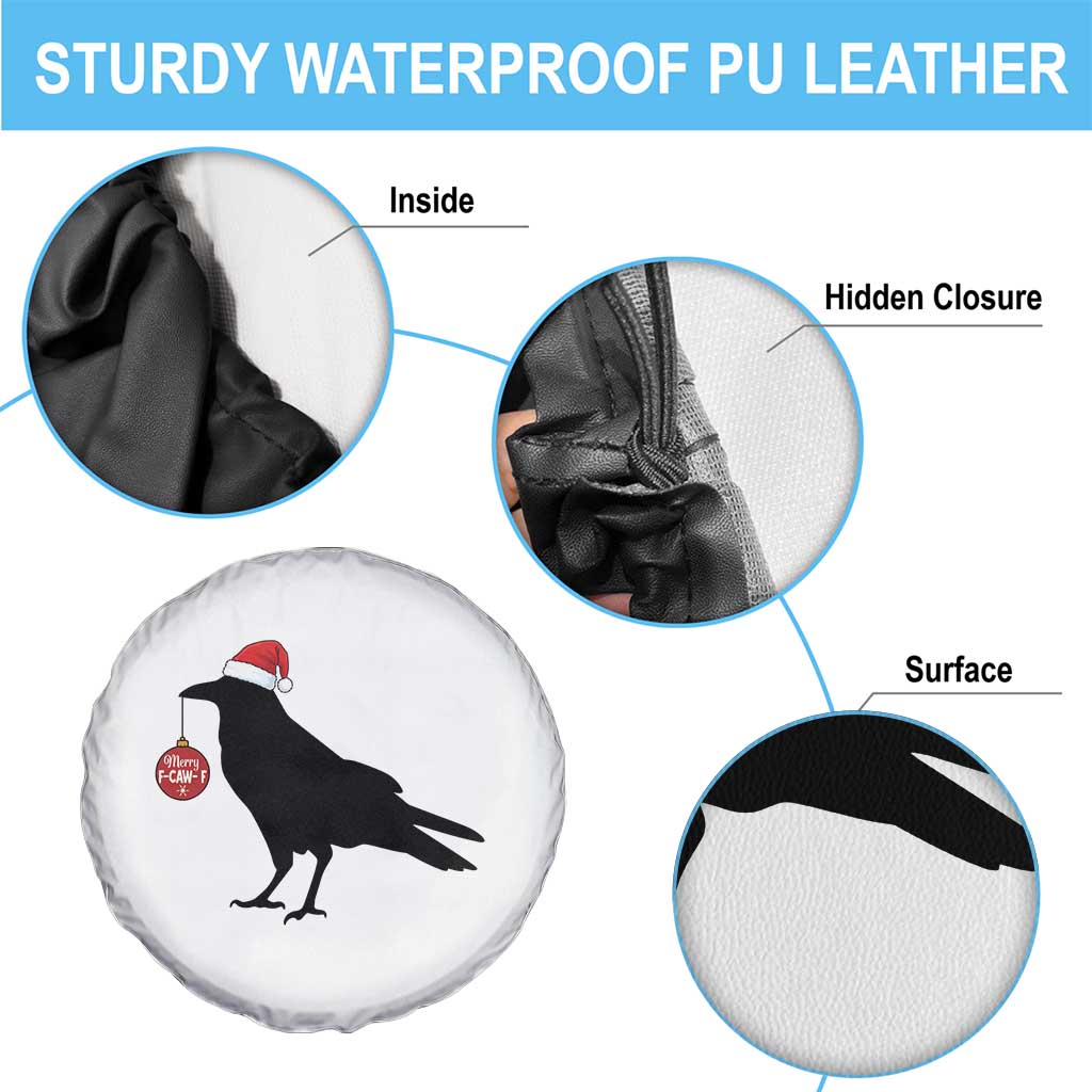 Christmas F Caw F Spare Tire Cover Funny Black Crow Merry Xmas TS14 Print Your Wear