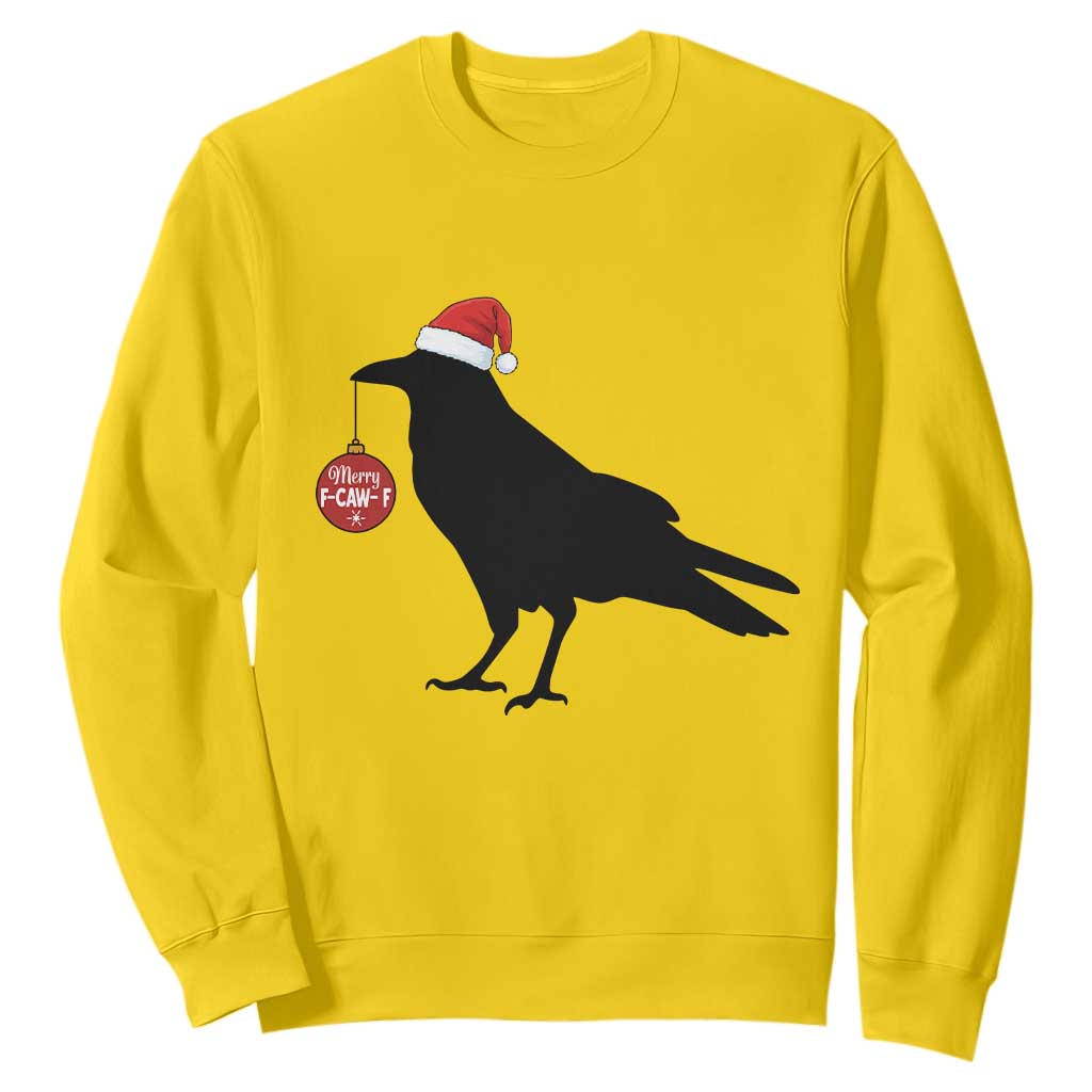 Christmas F Caw F Sweatshirt Funny Black Crow Merry Xmas TS14 Daisy Print Your Wear