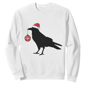 Christmas F Caw F Sweatshirt Funny Black Crow Merry Xmas TS14 White Print Your Wear