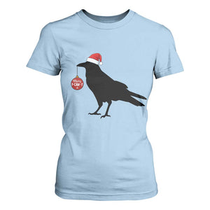 Christmas F Caw F T Shirt For Women Funny Black Crow Merry Xmas TS14 Light Blue Print Your Wear