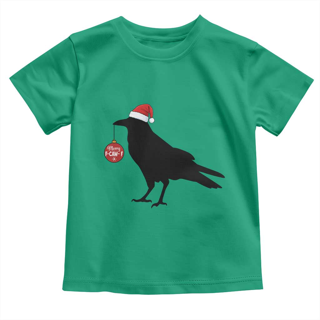 Christmas F Caw F Toddler T Shirt Funny Black Crow Merry Xmas TS14 Irish Green Print Your Wear