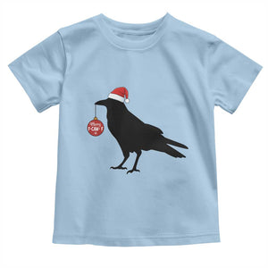 Christmas F Caw F Toddler T Shirt Funny Black Crow Merry Xmas TS14 Light Blue Print Your Wear