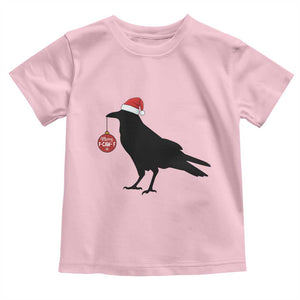 Christmas F Caw F Toddler T Shirt Funny Black Crow Merry Xmas TS14 Light Pink Print Your Wear