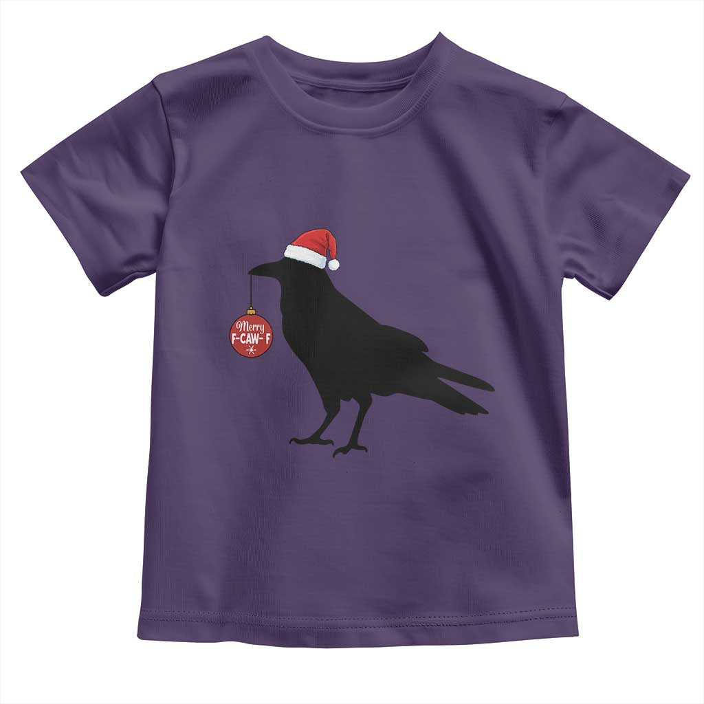 Christmas F Caw F Toddler T Shirt Funny Black Crow Merry Xmas TS14 Purple Print Your Wear