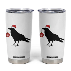 Christmas F Caw F Tumbler Cup Funny Black Crow Merry Xmas TS14 White Print Your Wear