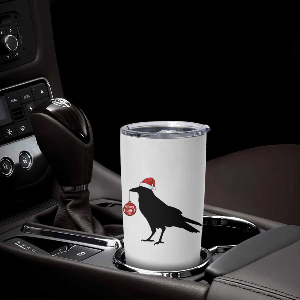Christmas F Caw F Tumbler Cup Funny Black Crow Merry Xmas TS14 Print Your Wear