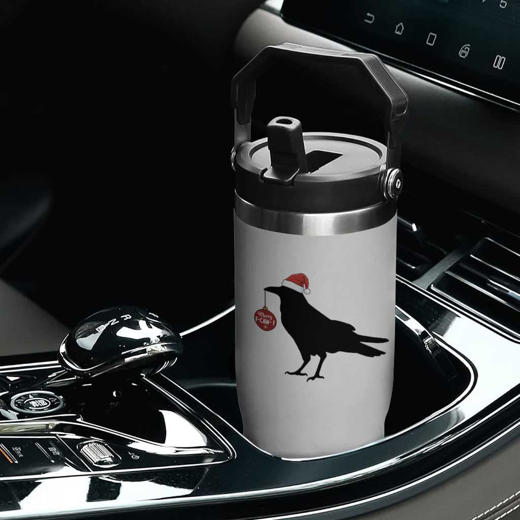 Christmas F Caw F Flip Straw Tumbler Funny Black Crow Merry Xmas TS14 Print Your Wear