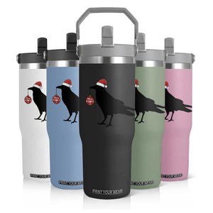 Christmas F Caw F Flip Straw Tumbler Funny Black Crow Merry Xmas TS14 Print Your Wear