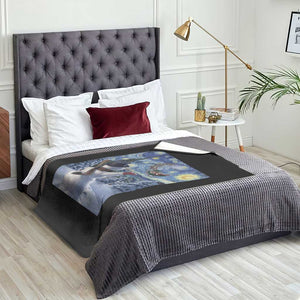 Christmas Snowman Starry Night Throw Blanket TS14 Print Your Wear