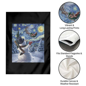 Christmas Snowman Starry Night Garden Flag TS14 Print Your Wear
