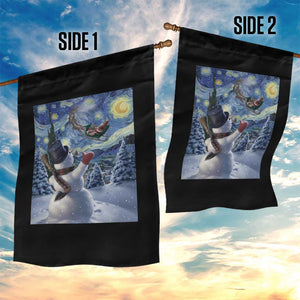 Christmas Snowman Starry Night Garden Flag TS14 Print Your Wear