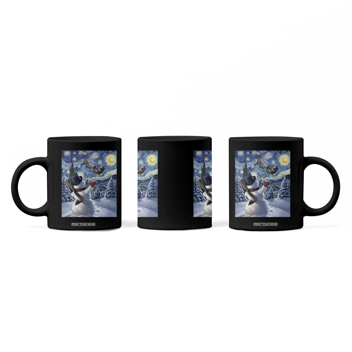 Christmas Snowman Starry Night Coffee Mug TS14 Print Your Wear