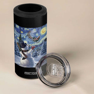 Christmas Snowman Starry Night 4 in 1 Can Cooler Tumbler TS14 Print Your Wear