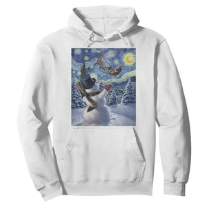 Christmas Snowman Starry Night Hoodie TS14 White Print Your Wear
