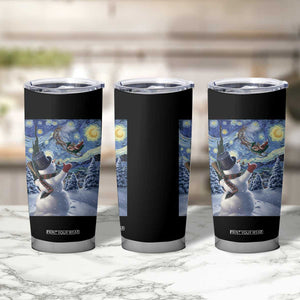 Christmas Snowman Starry Night Tumbler Cup TS14 Print Your Wear