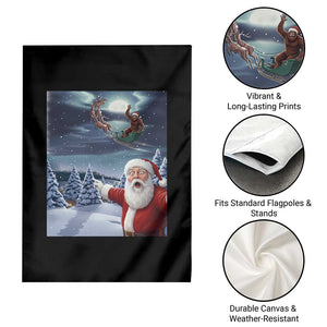 Funny Santa With Bigfoot Selfie Christmas Garden Flag TS14 Print Your Wear