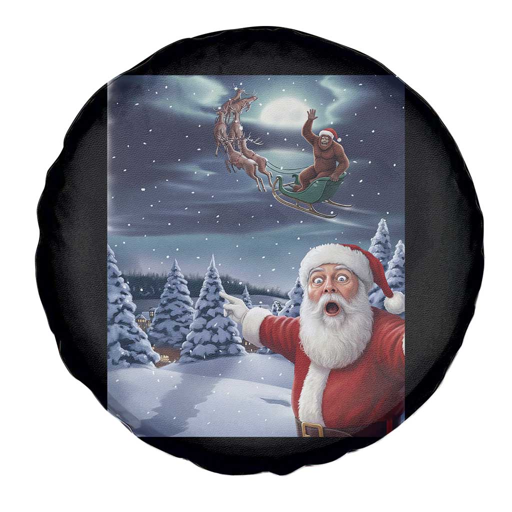 Funny Santa With Bigfoot Selfie Christmas Spare Tire Cover TS14 Print Your Wear