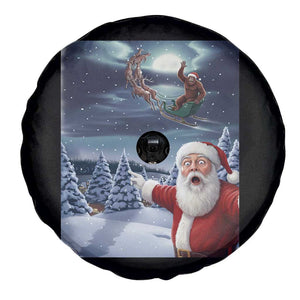 Funny Santa With Bigfoot Selfie Christmas Spare Tire Cover TS14 Print Your Wear