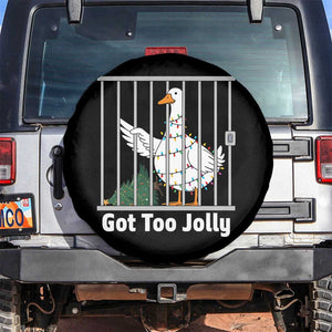 Funny Goose Christmas Spare Tire Cover Got Too Jolly TS14 No hole Black Print Your Wear