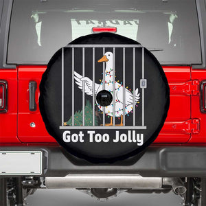 Funny Goose Christmas Spare Tire Cover Got Too Jolly TS14 Black Print Your Wear
