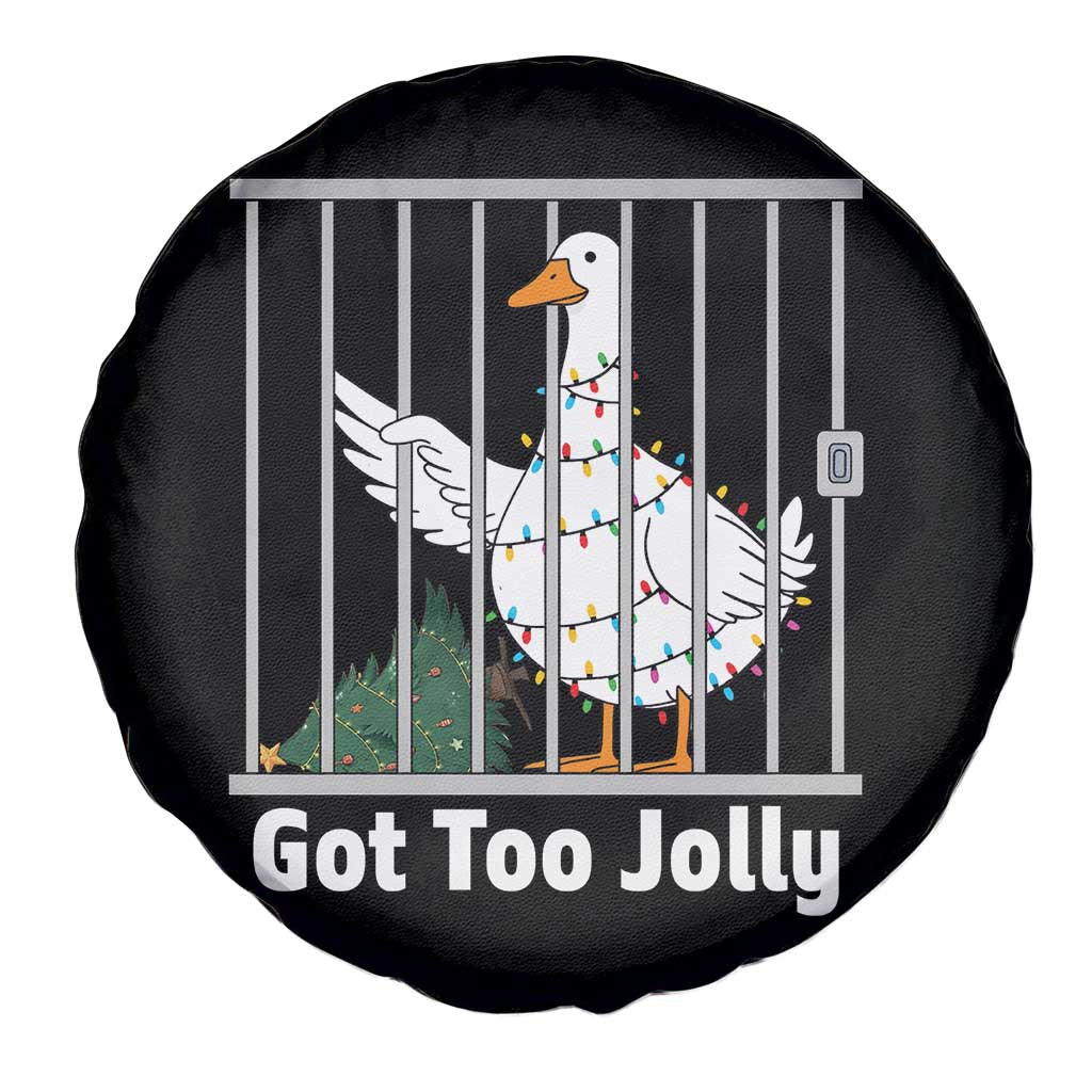 Funny Goose Christmas Spare Tire Cover Got Too Jolly TS14 Print Your Wear