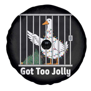 Funny Goose Christmas Spare Tire Cover Got Too Jolly TS14 Print Your Wear