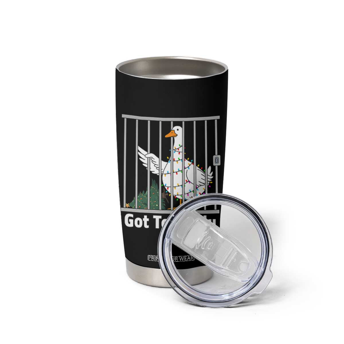 Funny Goose Christmas Tumbler Cup Got Too Jolly TS14 Print Your Wear