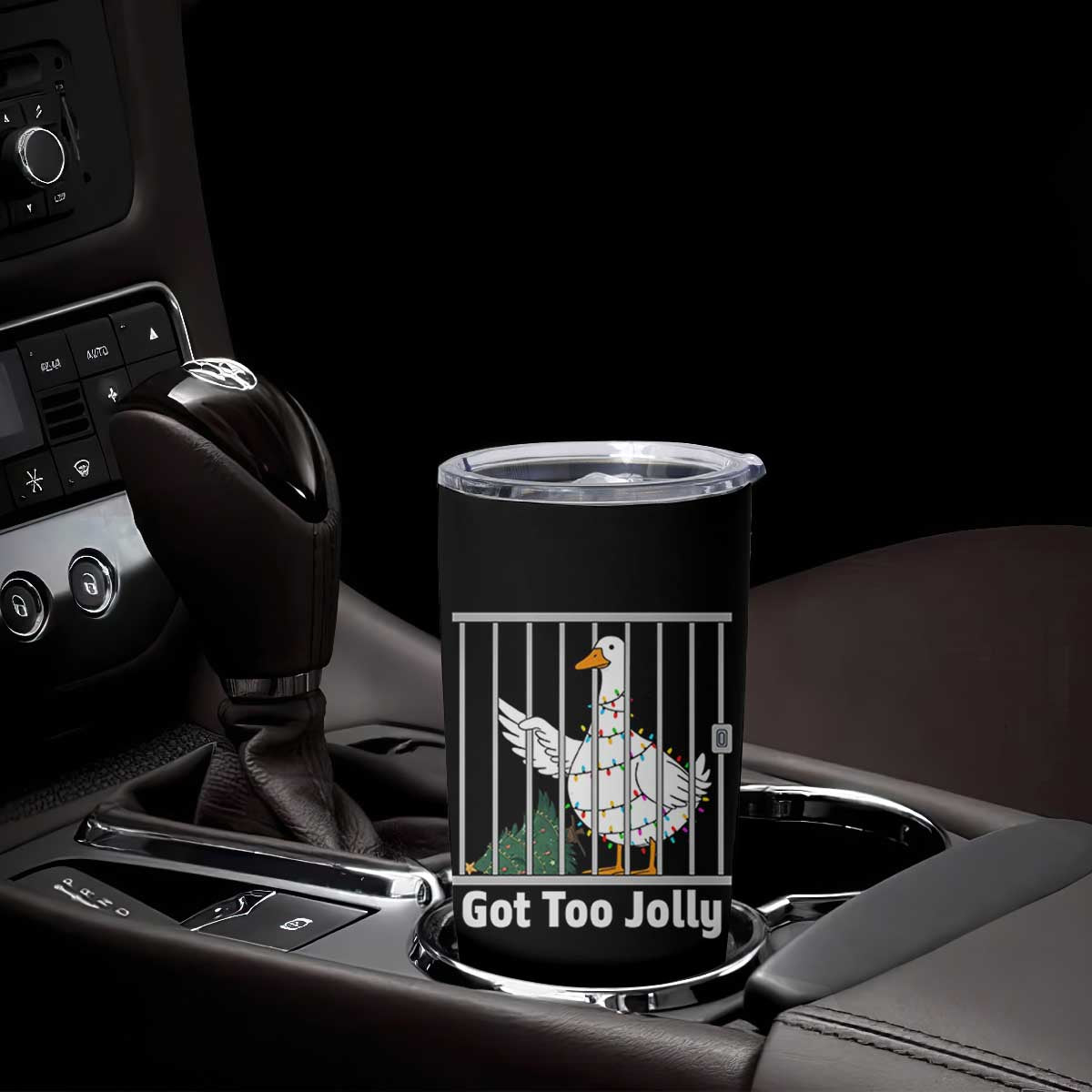 Funny Goose Christmas Tumbler Cup Got Too Jolly TS14 Print Your Wear