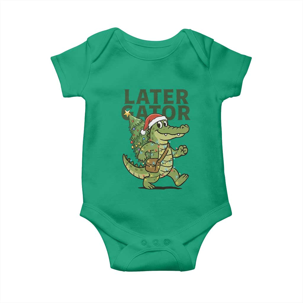 Funny Alligator Christmas Baby Onesie Lator Gator TS14 Irish Green Print Your Wear