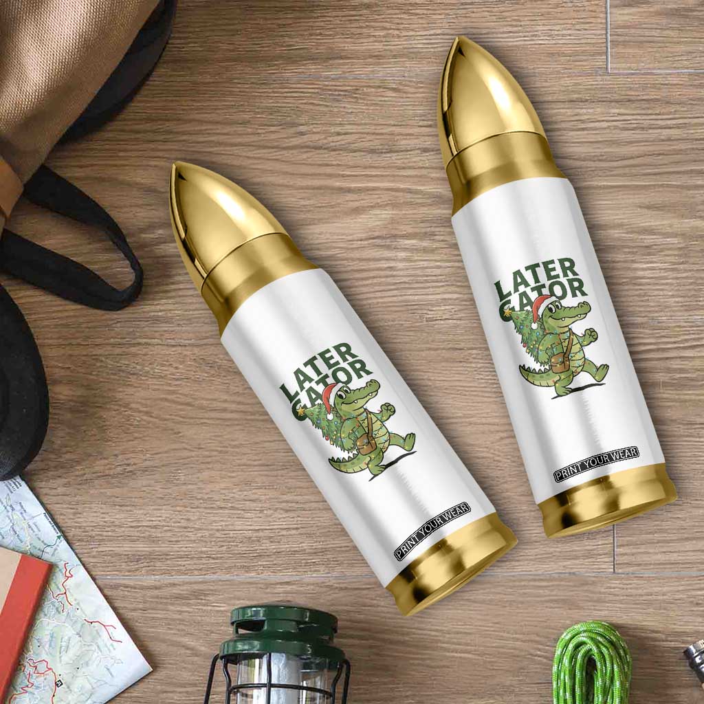 Funny Alligator Christmas Bullet Tumbler Lator Gator TS14 Print Your Wear