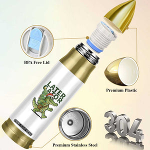 Funny Alligator Christmas Bullet Tumbler Lator Gator TS14 Print Your Wear