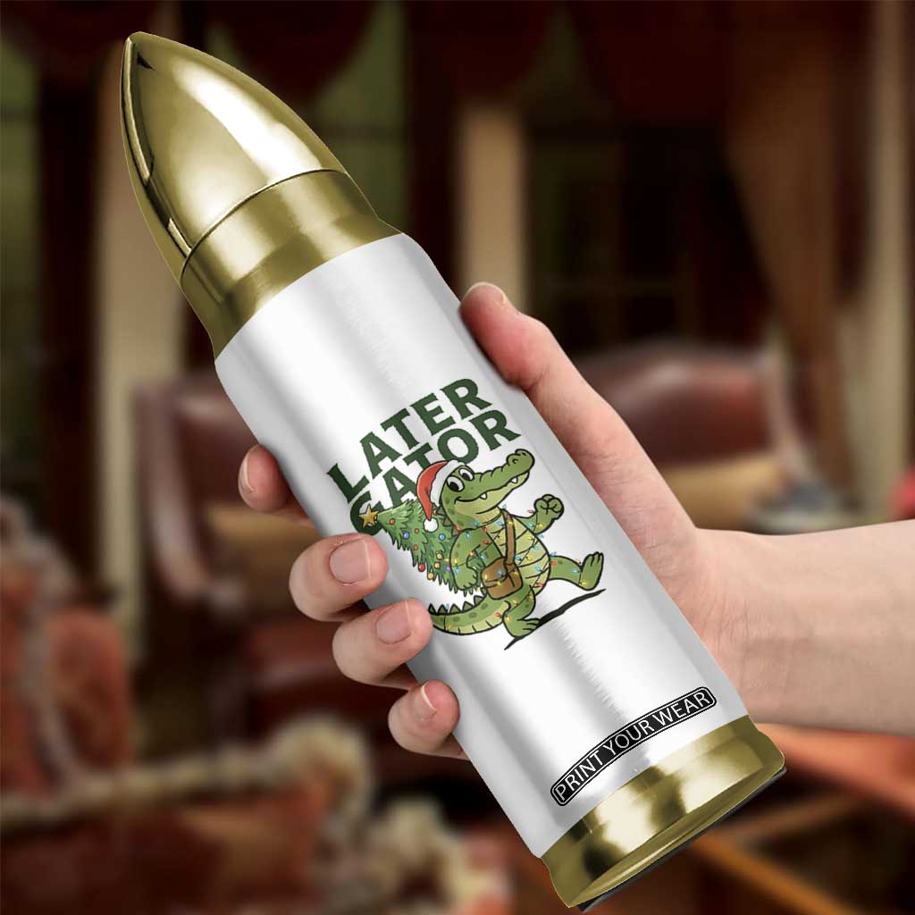 Funny Alligator Christmas Bullet Tumbler Lator Gator TS14 Print Your Wear
