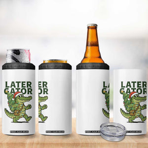 Funny Alligator Christmas 4 in 1 Can Cooler Tumbler Lator Gator TS14 Print Your Wear